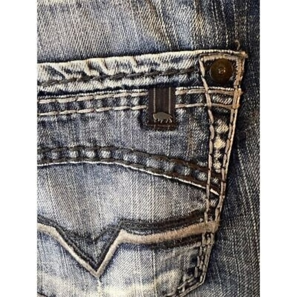 Buffalo David Bitton Men's Straight Jeans Blue Size 32x27 Medium Wash - Picture 8 of 11